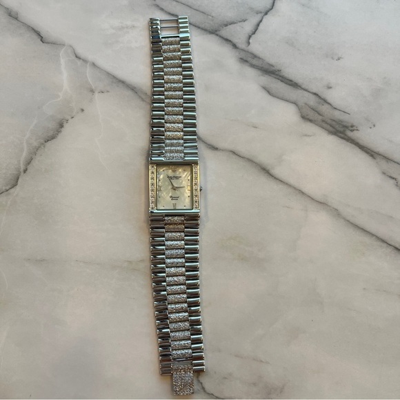 JULES JURGENSEN Womens Mother of Pearl Square Face Stainless Steel Watch NF7884W main image 7